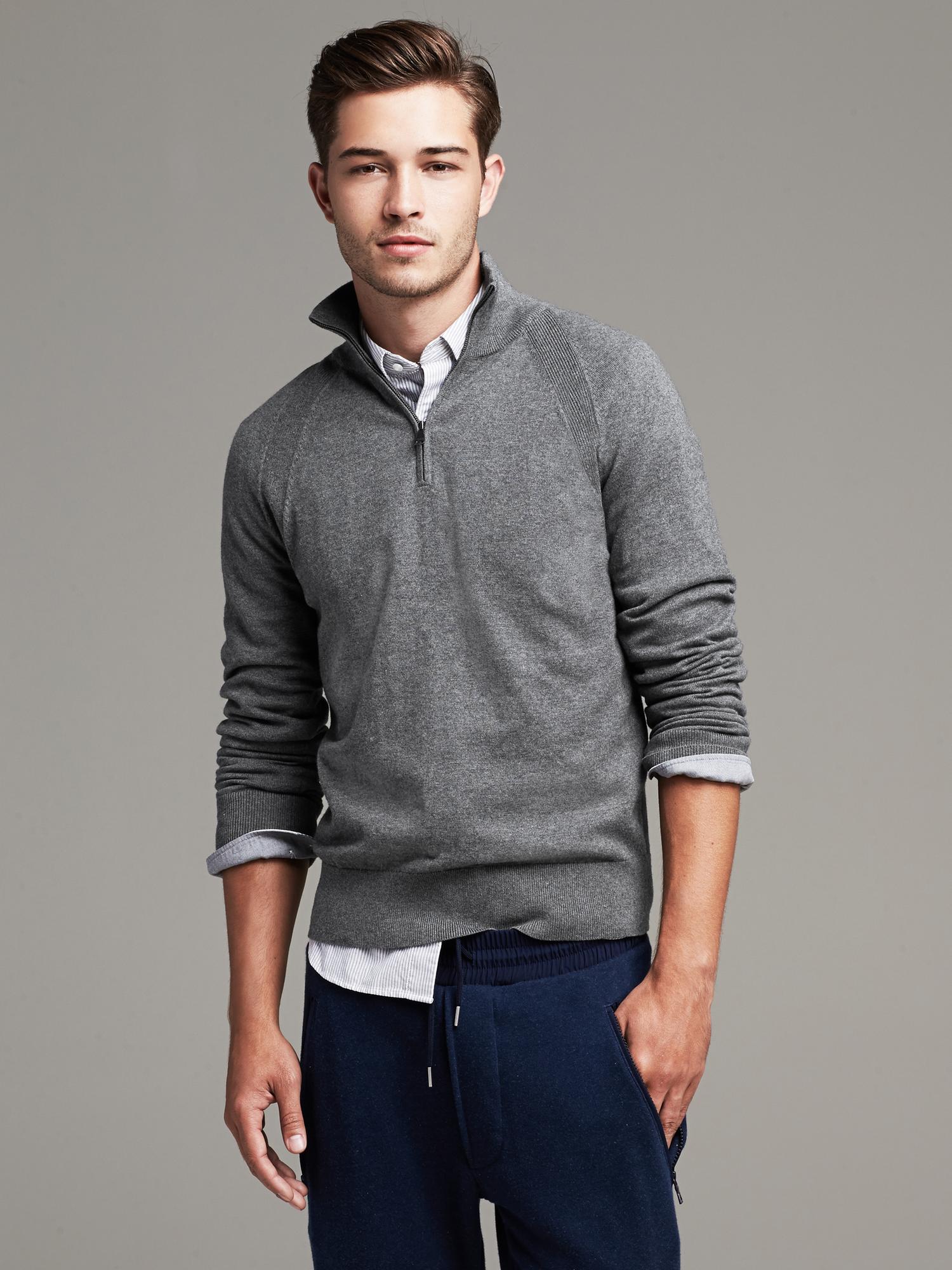 00s Banana Republic カシミヤ混 ジップブルゾン L 00s Banana Republic カシミヤ混 ジップブルゾン L