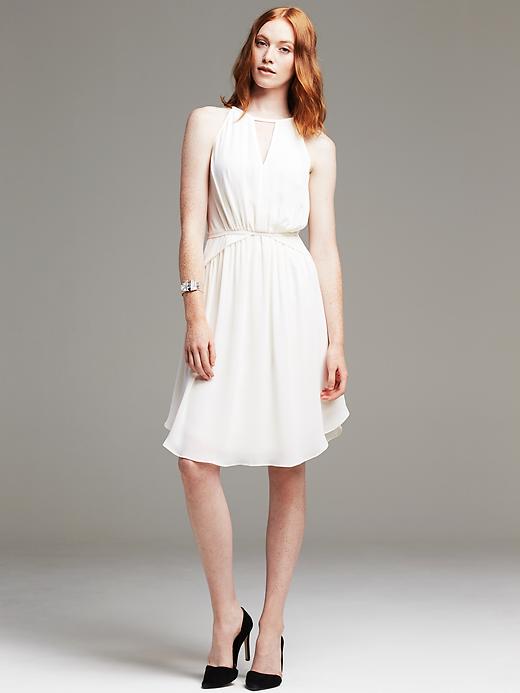 Chiffon Halter Dress | Banana Republic