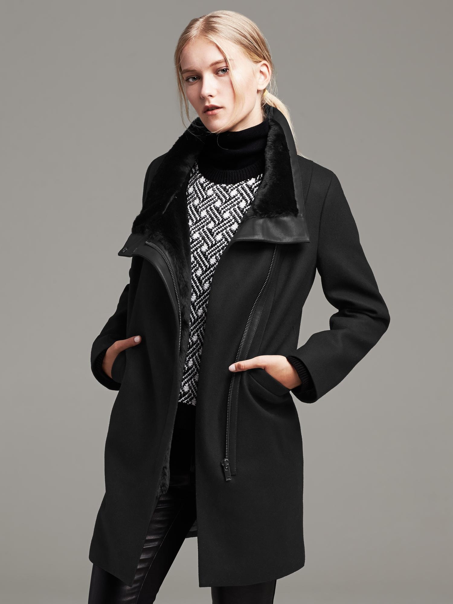 Funnel Neck Coat