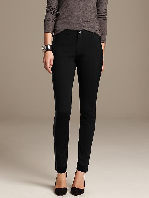 Quilted Panel Ponte Legging Banana Republic