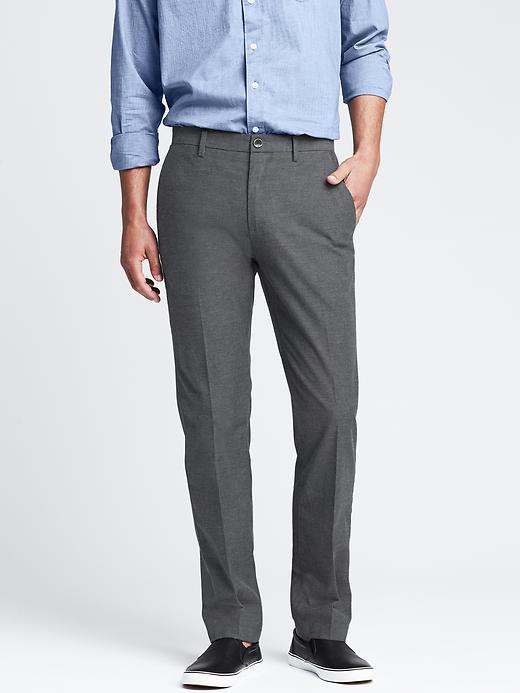 Kentfield Slim Herringbone Cotton Pant | Banana Republic