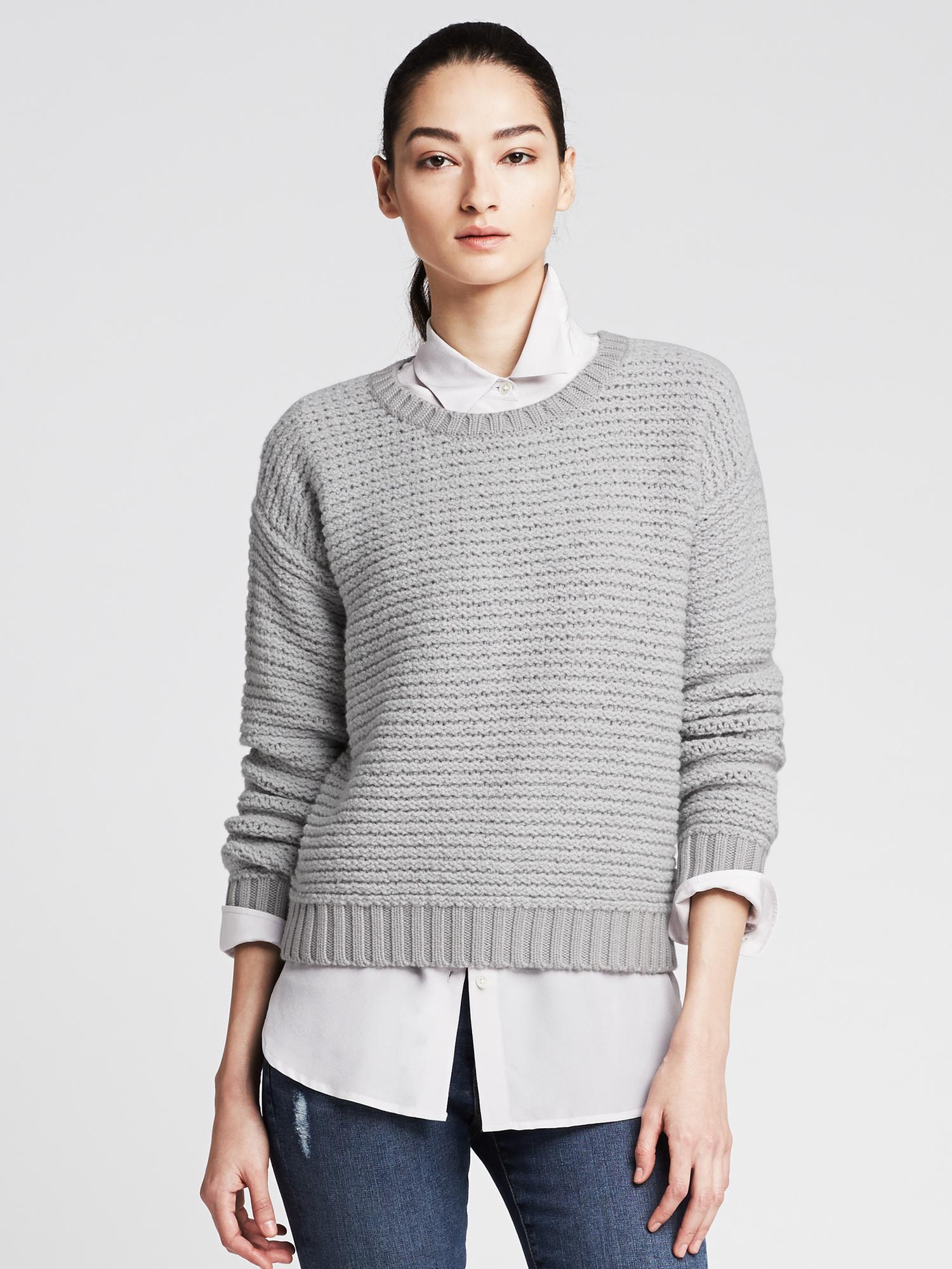 Heritage Ribbed Crew Cropped Pullover