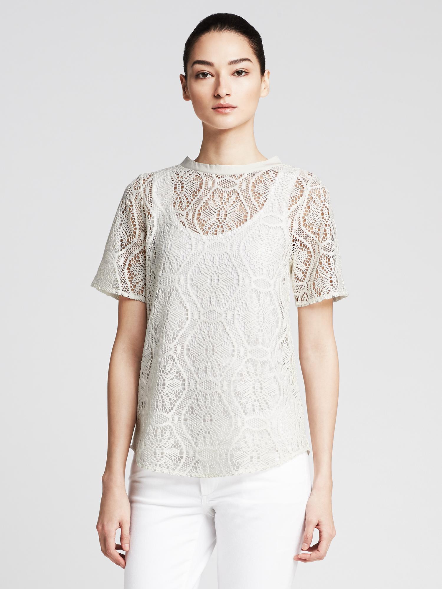 Lace Shirttail Top
