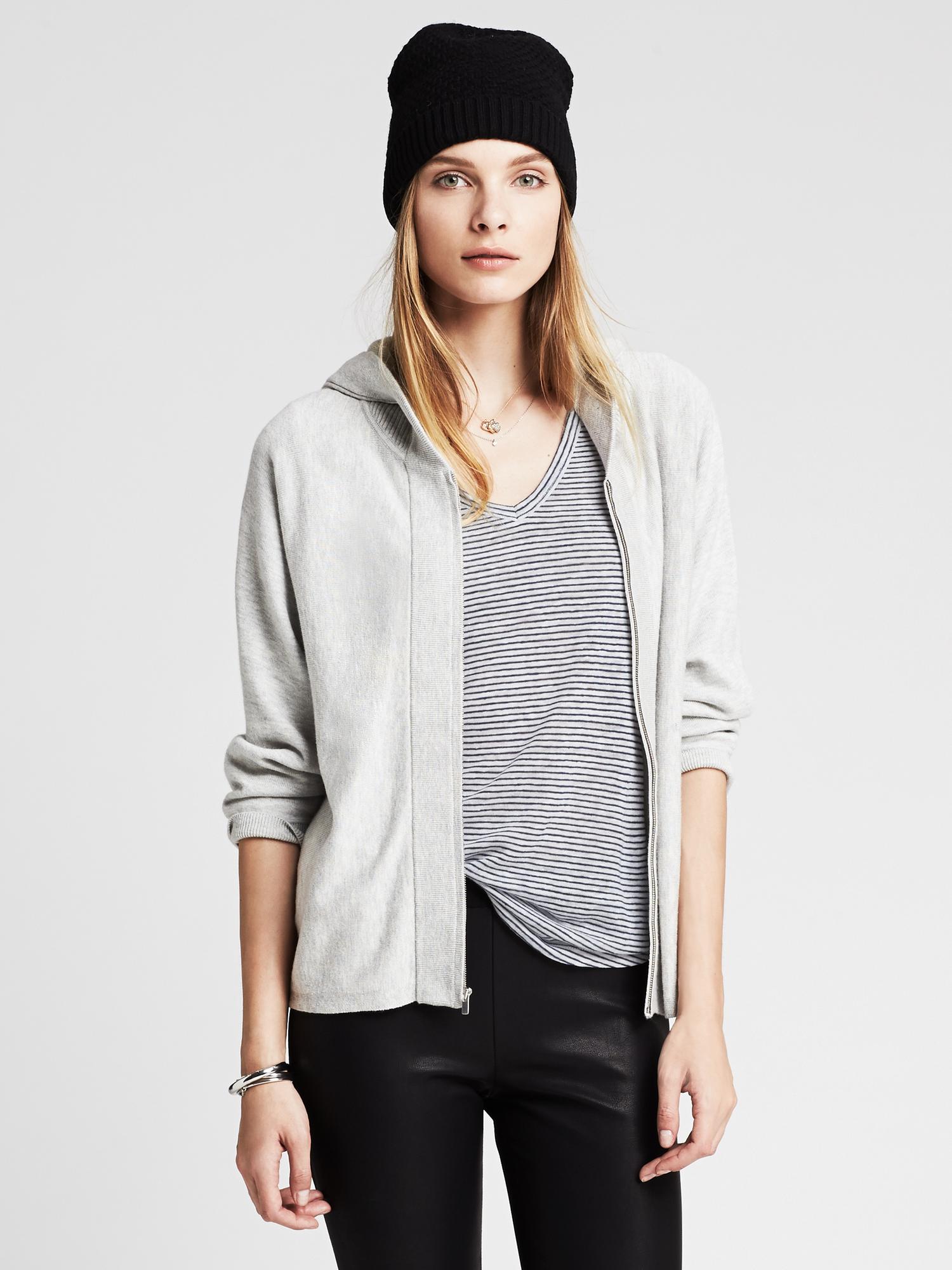 Hooded Sweater Jacket Banana Republic