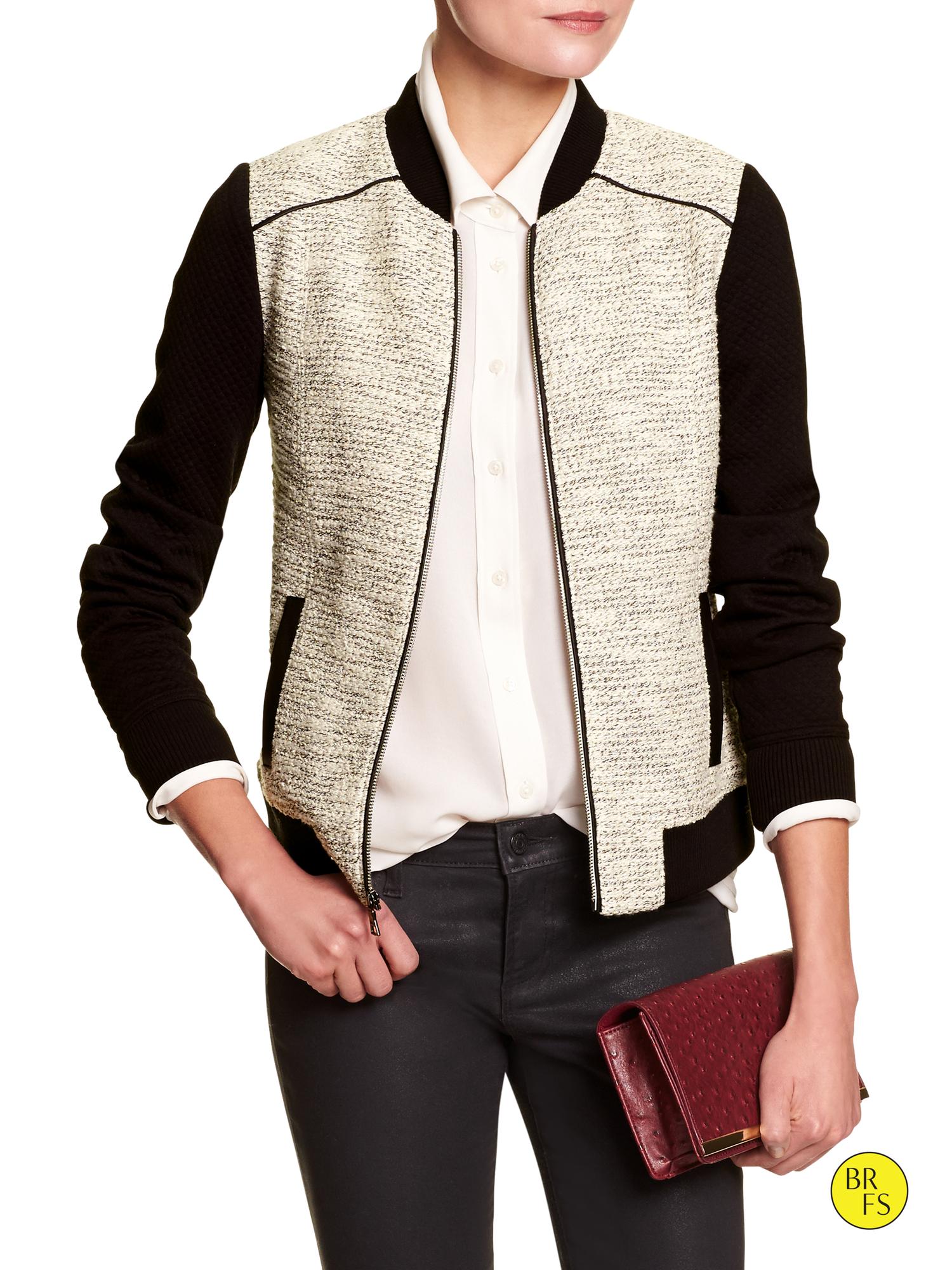 Factory Knit Baseball Jacket Banana Republic