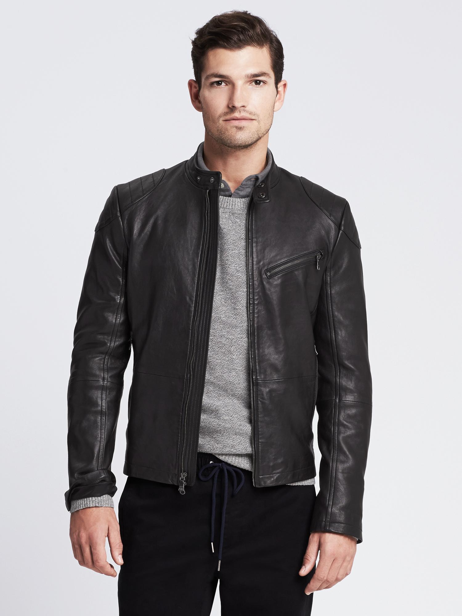 Banana republic classic leather moto jacket online