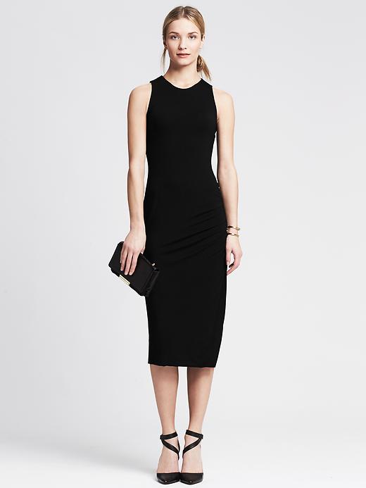 1 of 8 showing, with the color BR black of product Ruched Jersey Long Dress