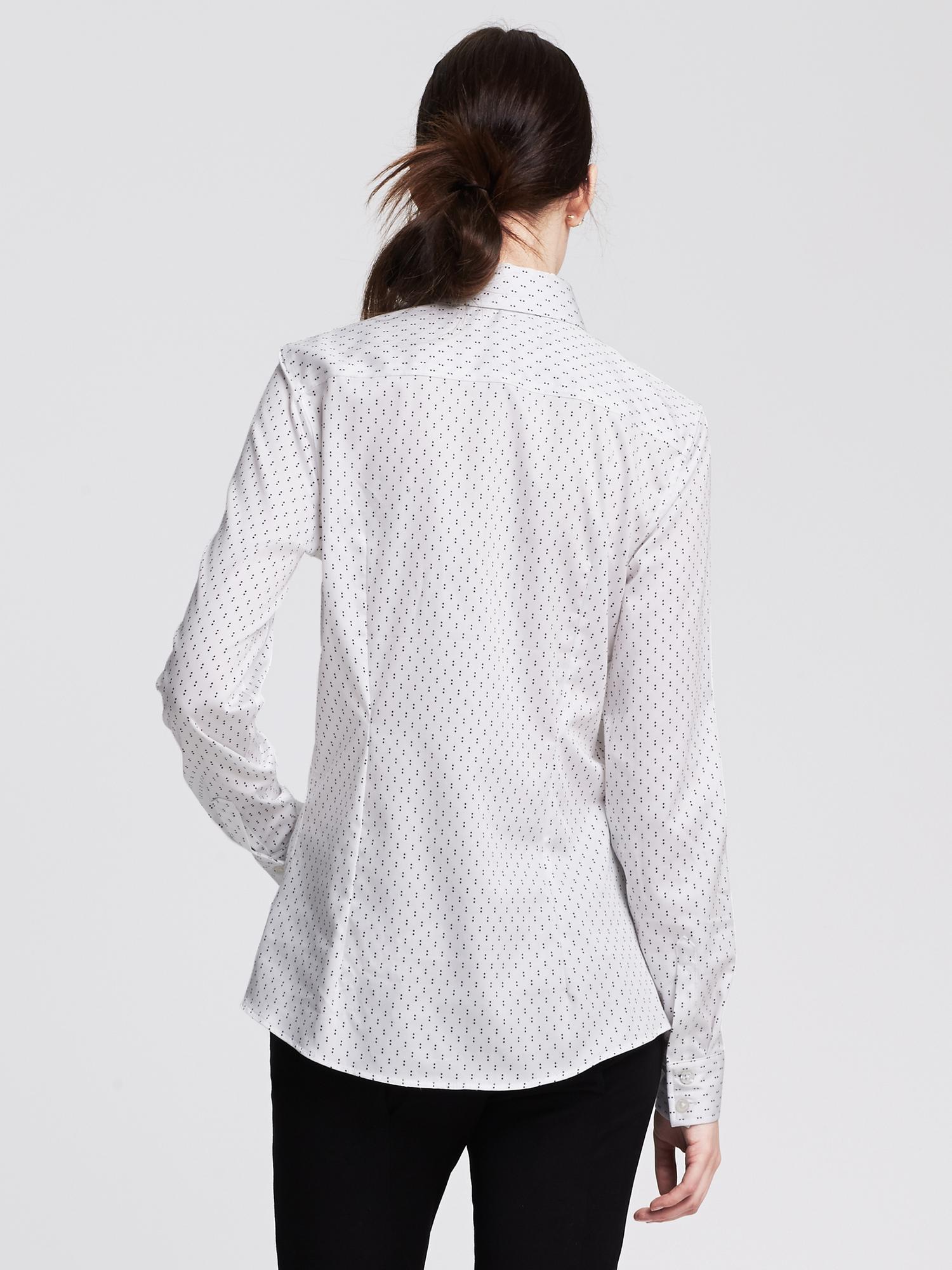 Fitted Non-Iron Micro-Dot Shirt