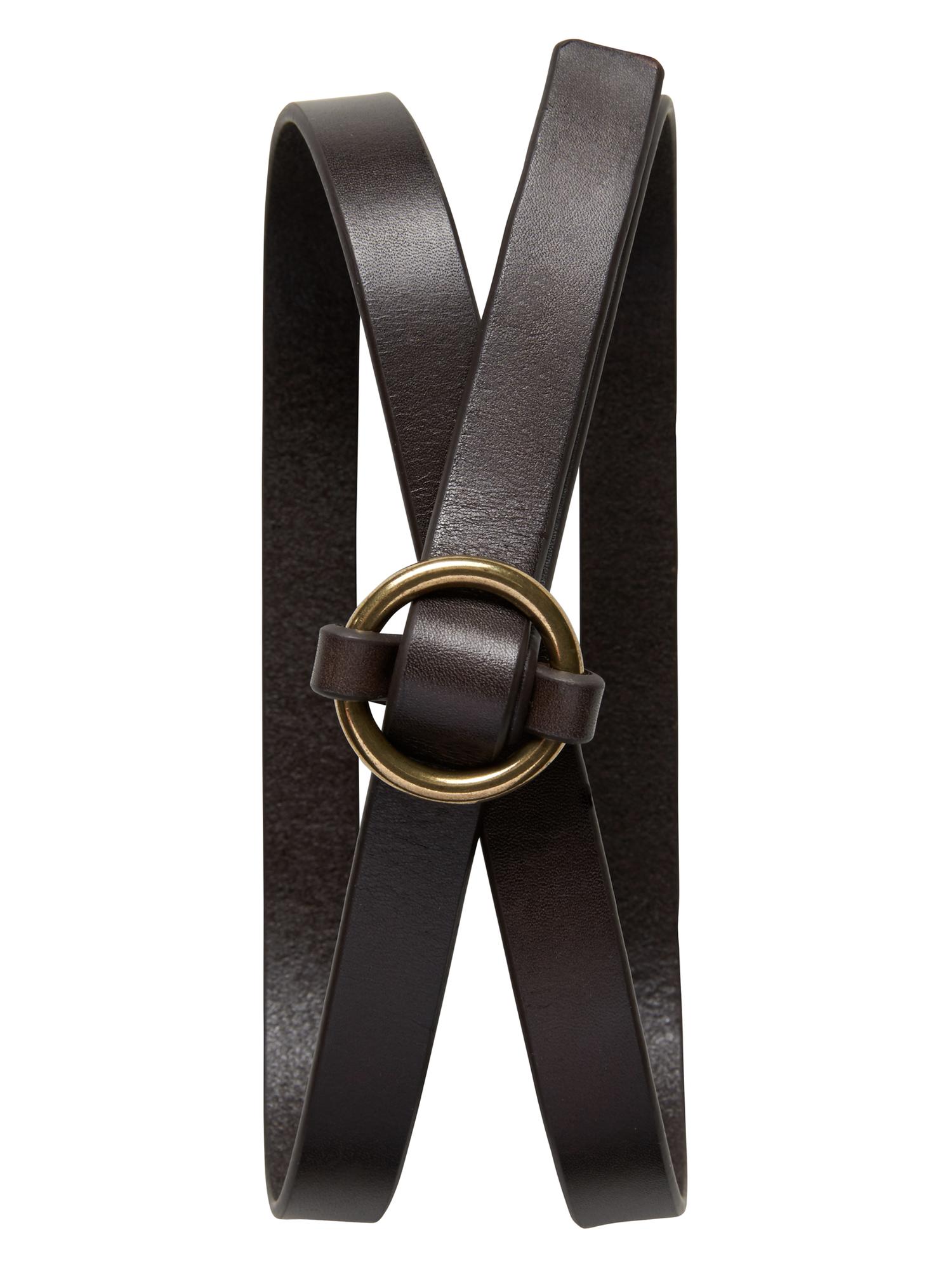 Round Buckle Skinny Belt Banana Republic