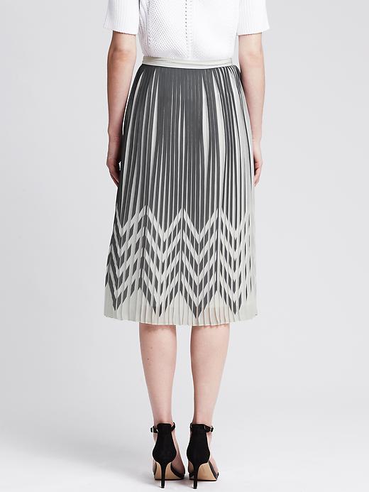 Zigzag Pleated Midi Skirt | Banana Republic