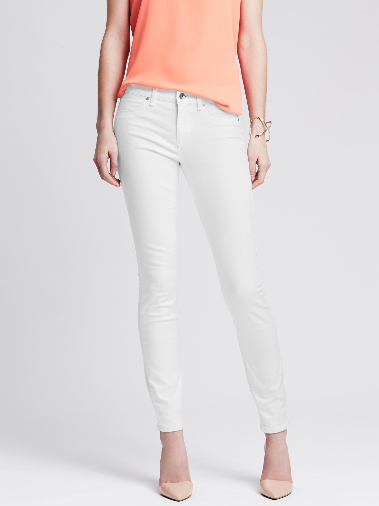 Banana Republic Skinny Fit White Denim Washwell Jeans 27/4