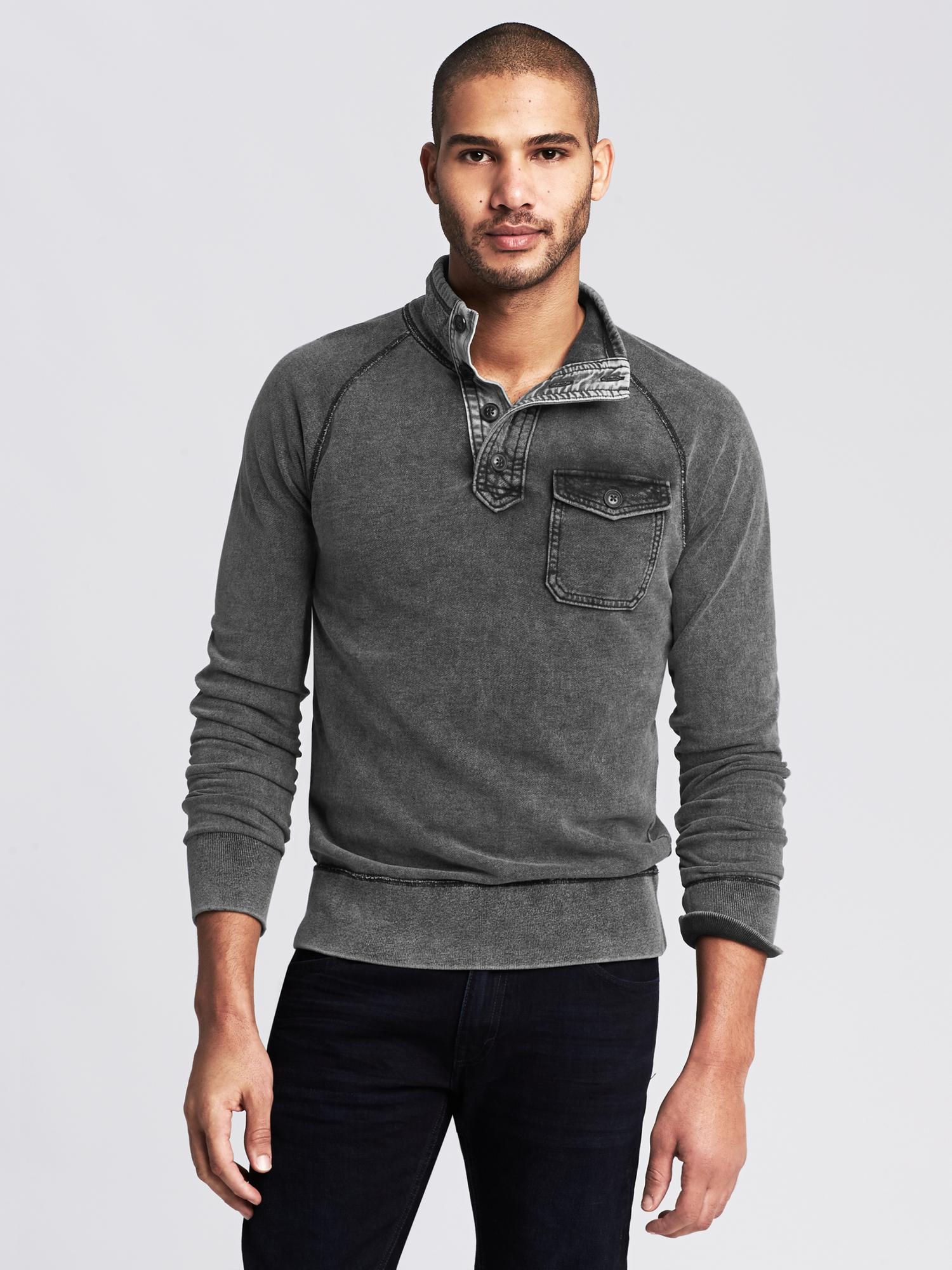 Heritage Acid Wash Pullover | Banana Republic