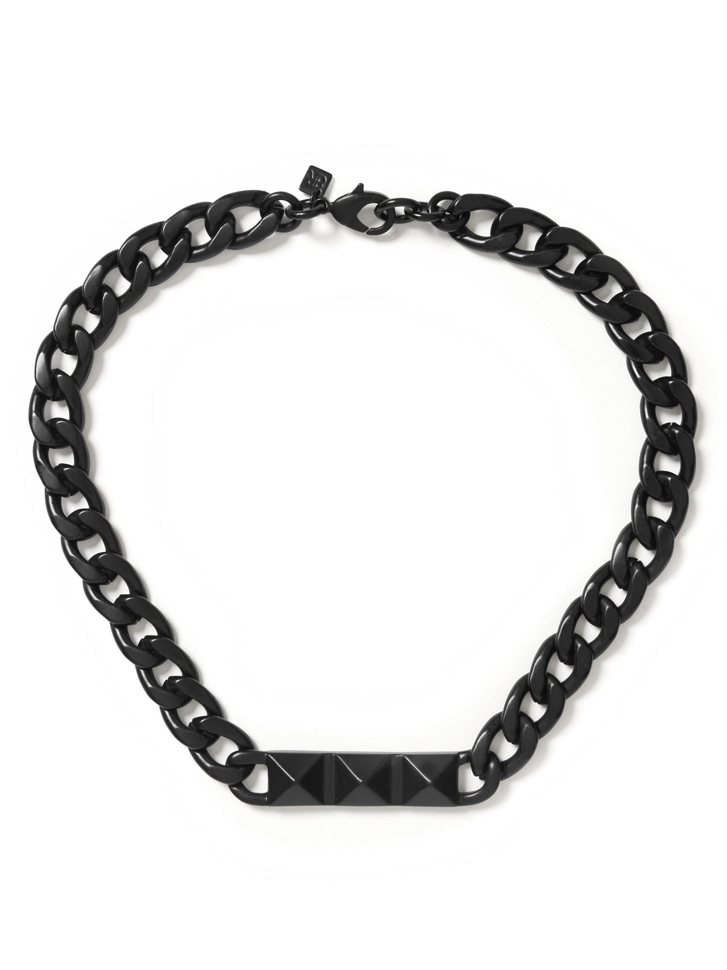 Black Chain Focal Necklace