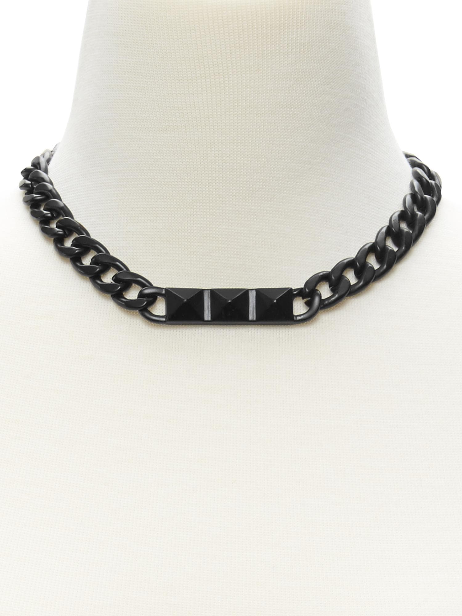 Black Chain Focal Necklace