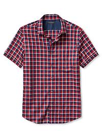 【SATIIIZ】Lepard Check Short Sleeve Shirt 16442133420a25865f6e45d4b694f5