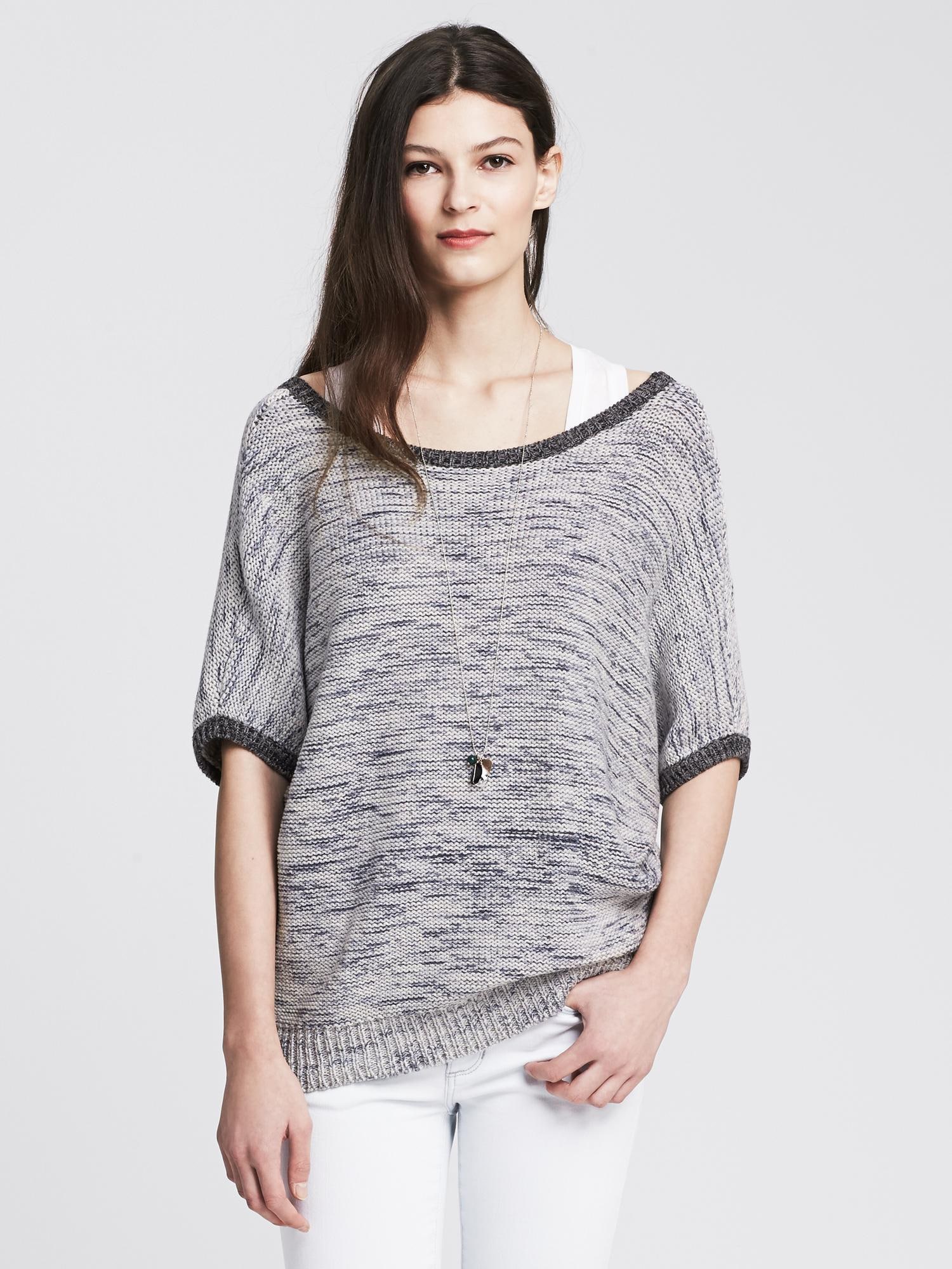 Textured Scoop-Back Pullover