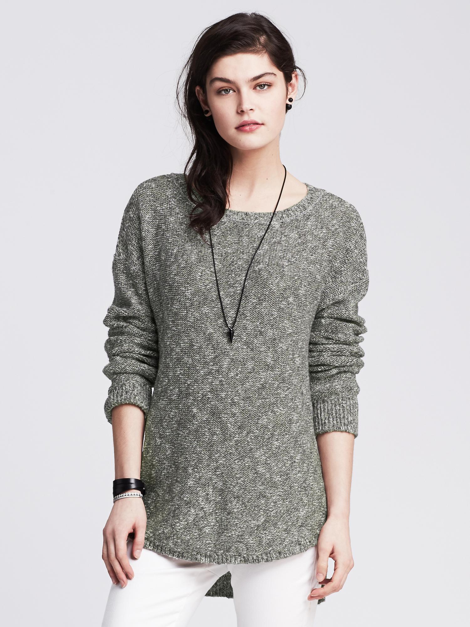 Marled Long Pullover