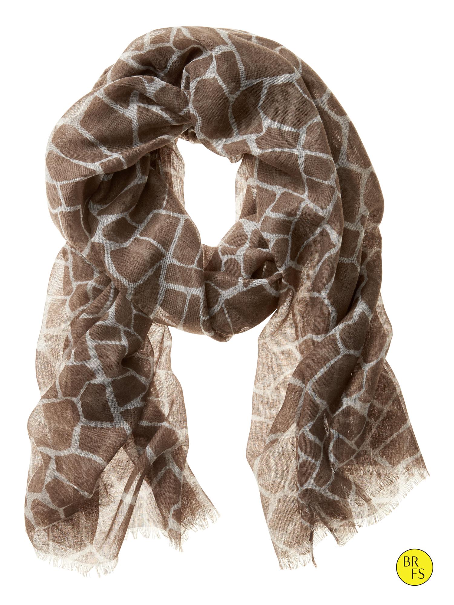 Factory Giraffe-Print Scarf