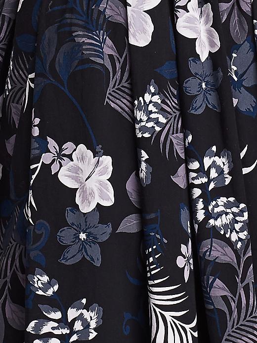 banana republic black floral dress Black Floral Sleeveless Midi Dress
