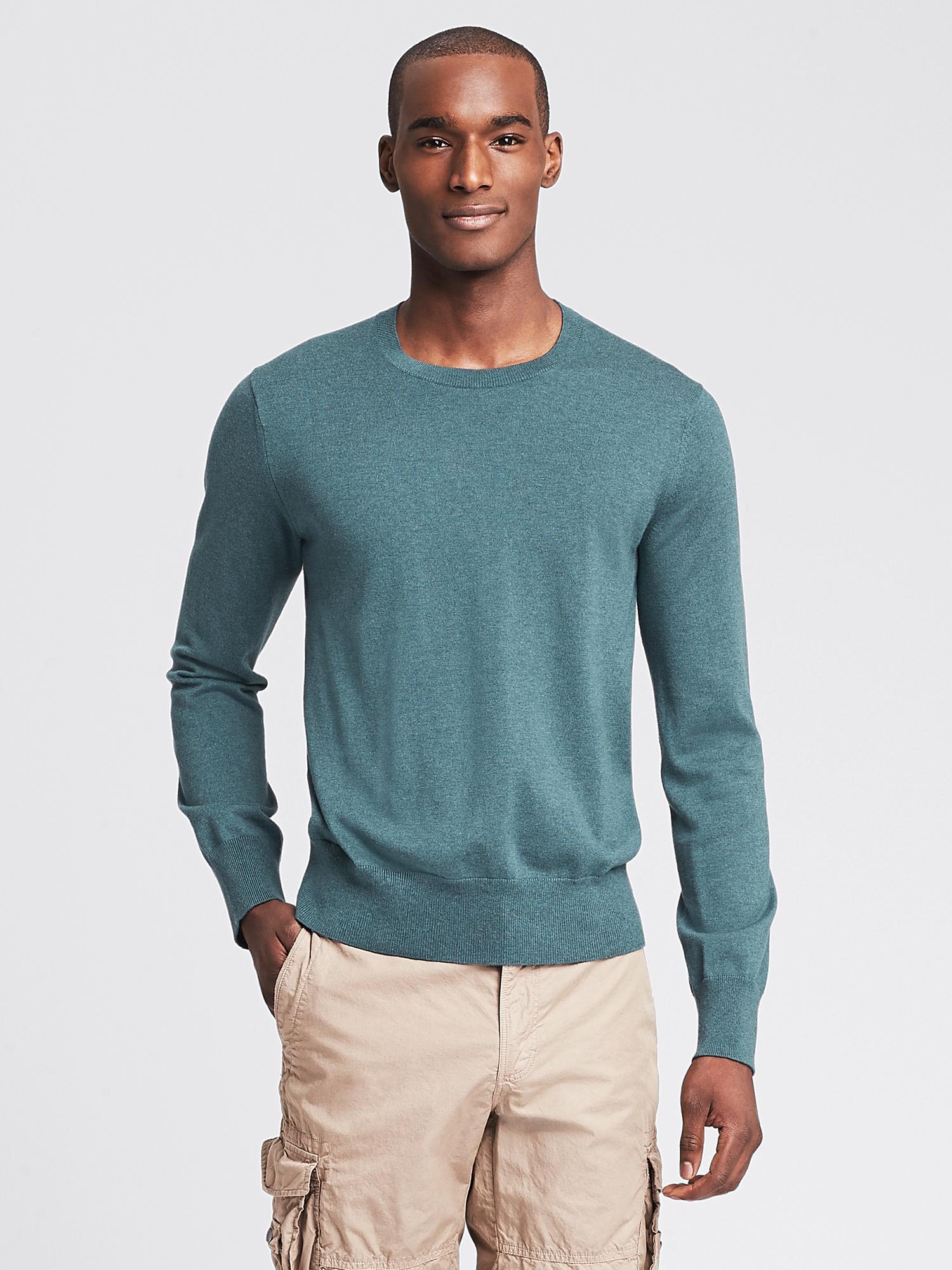 Silk Cotton Cashmere Crew | Banana Republic