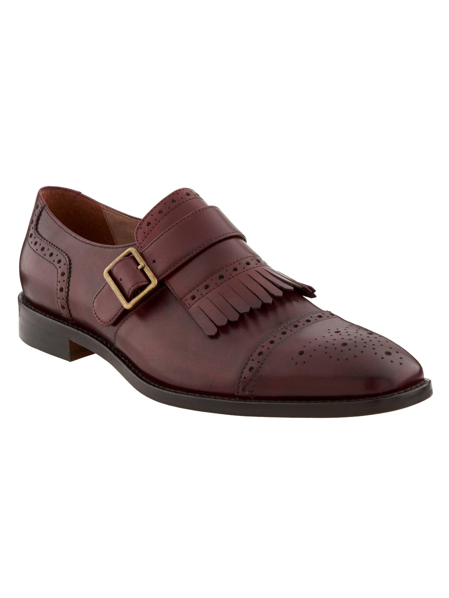 Elijah Italian Leather Kiltie Dress Shoe