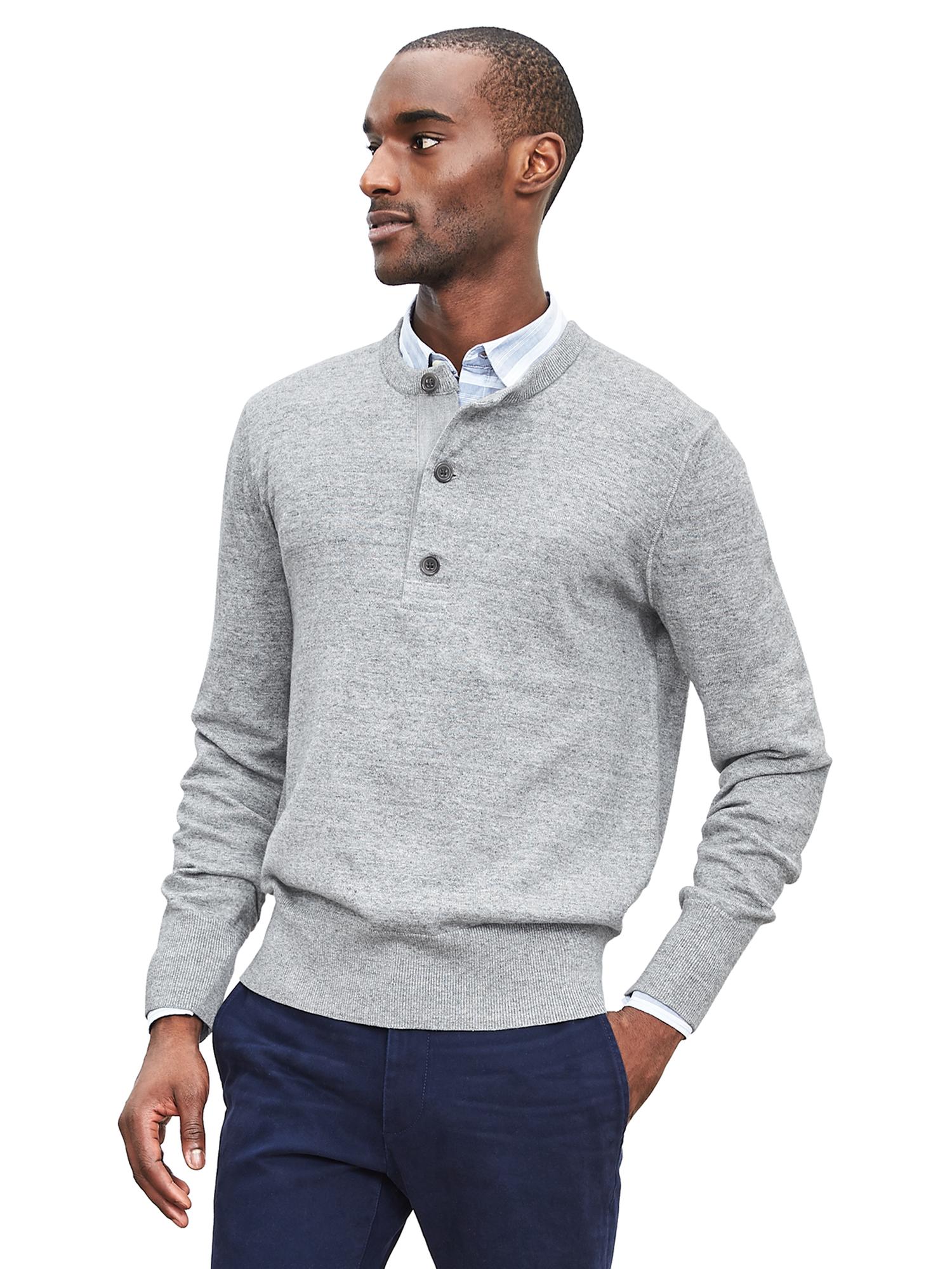 Military Henley Pullover Banana Republic