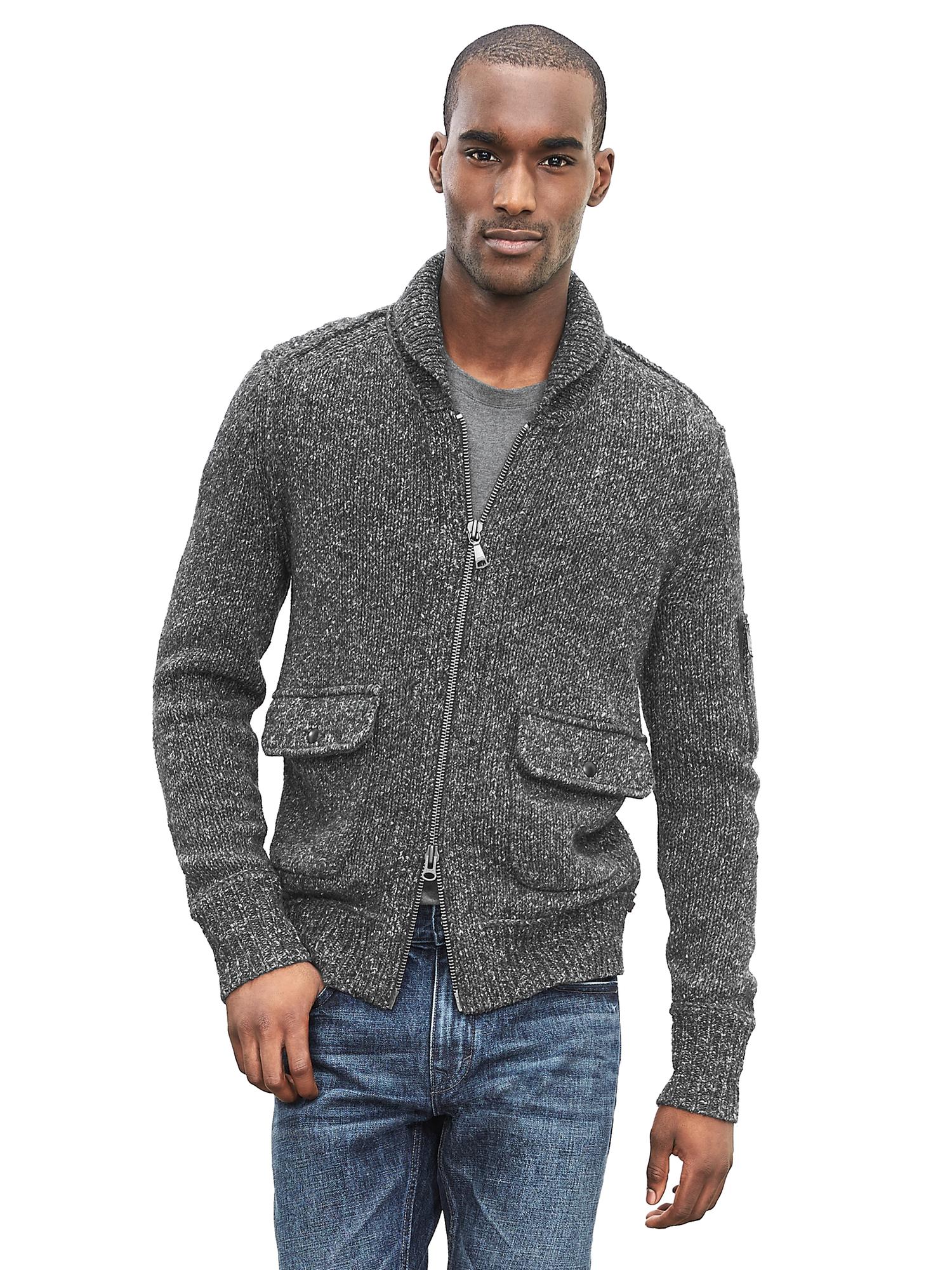 Heritage Shawl-Collar Sweater Jacket | Banana Republic