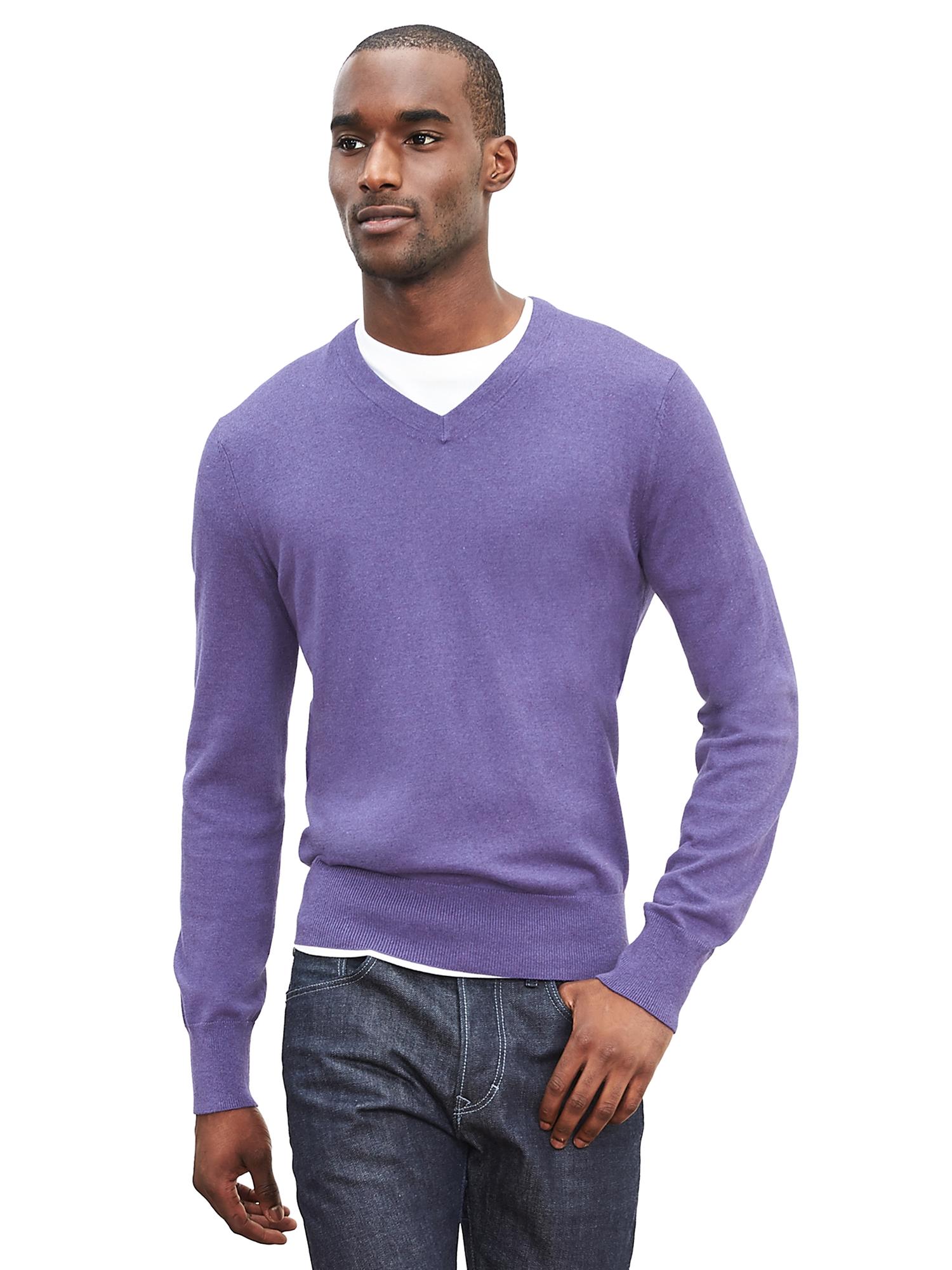 Silk Cotton Cashmere V-Neck Sweater | Banana Republic