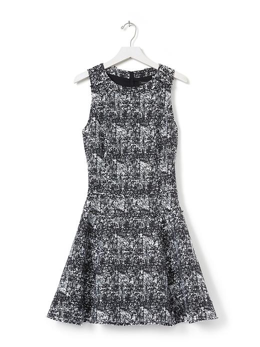 Tweed Fit-and-Flare Dress | Banana Republic