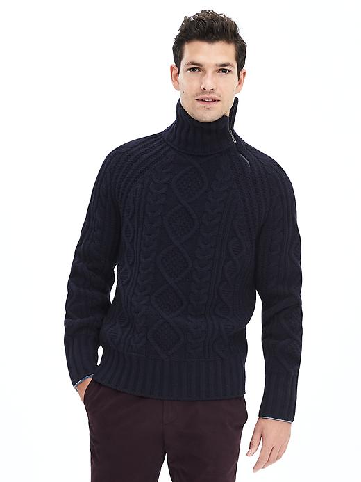 90'S Banana Republic Fisherman Aran Knit Sweater Men's Size L Vintage /eaa511213