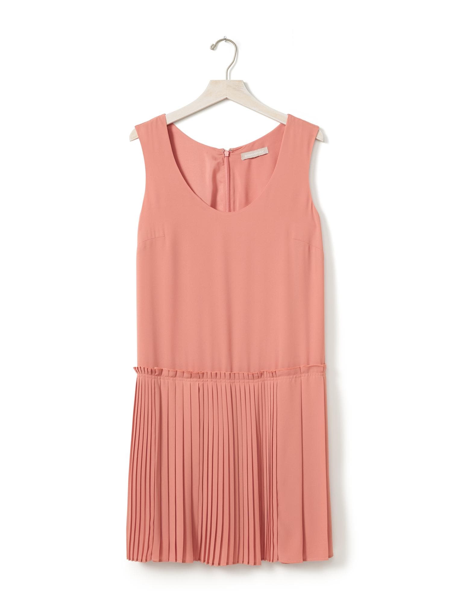 Pleated Drop-Waist Dress