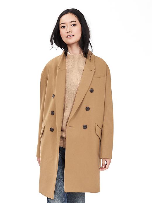 Camel Double-Breasted Coat | Banana Republic