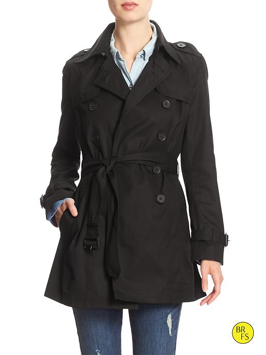 Factory Black Trench Coat