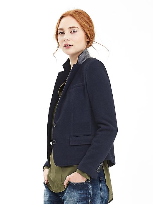 Navy Two-Button Blazer | Banana Republic