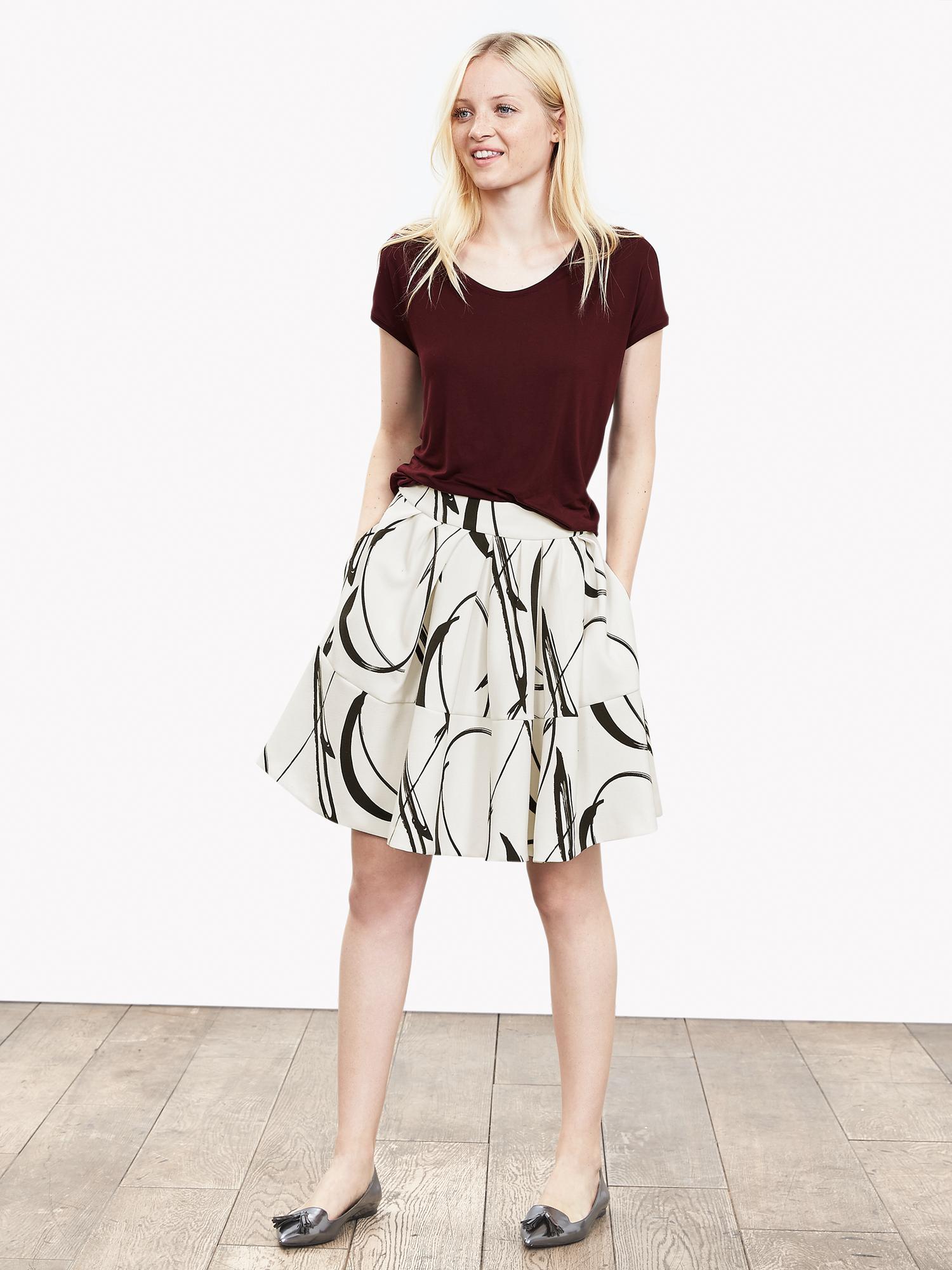 XO Print Full Skirt