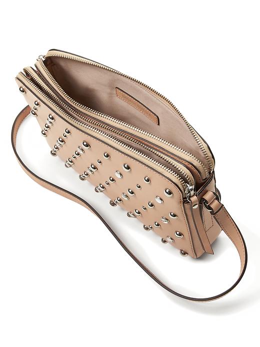 Embellished Double-Zip Crossbody | Banana Republic