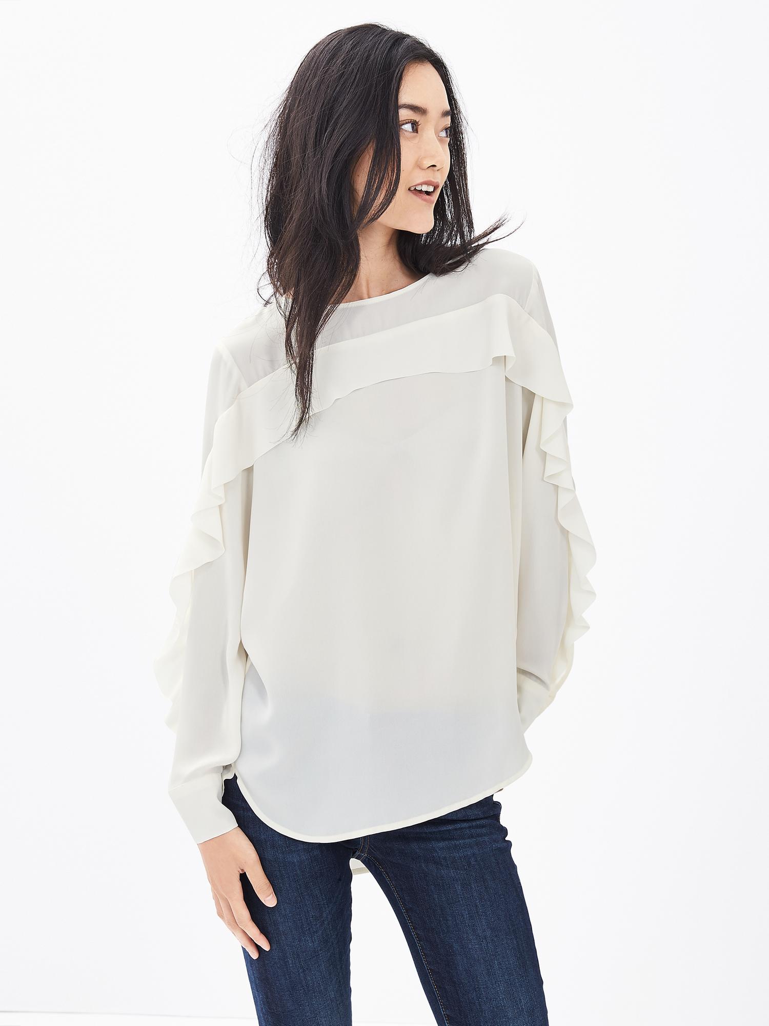 Ruffle-Front Blouse