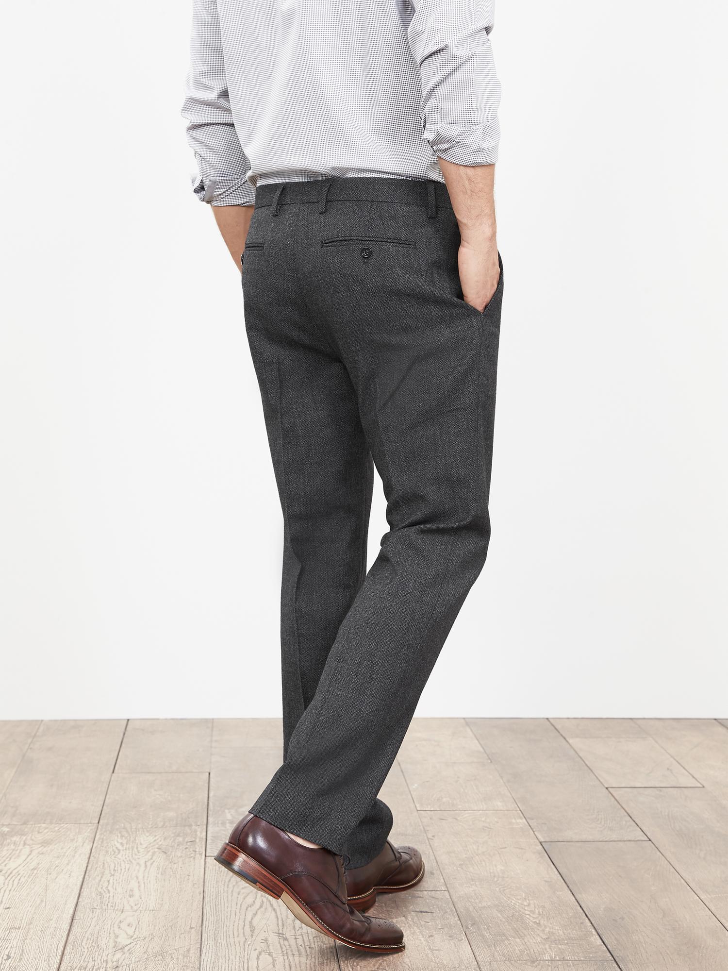 Modern Slim Charcoal Flannel Pant
