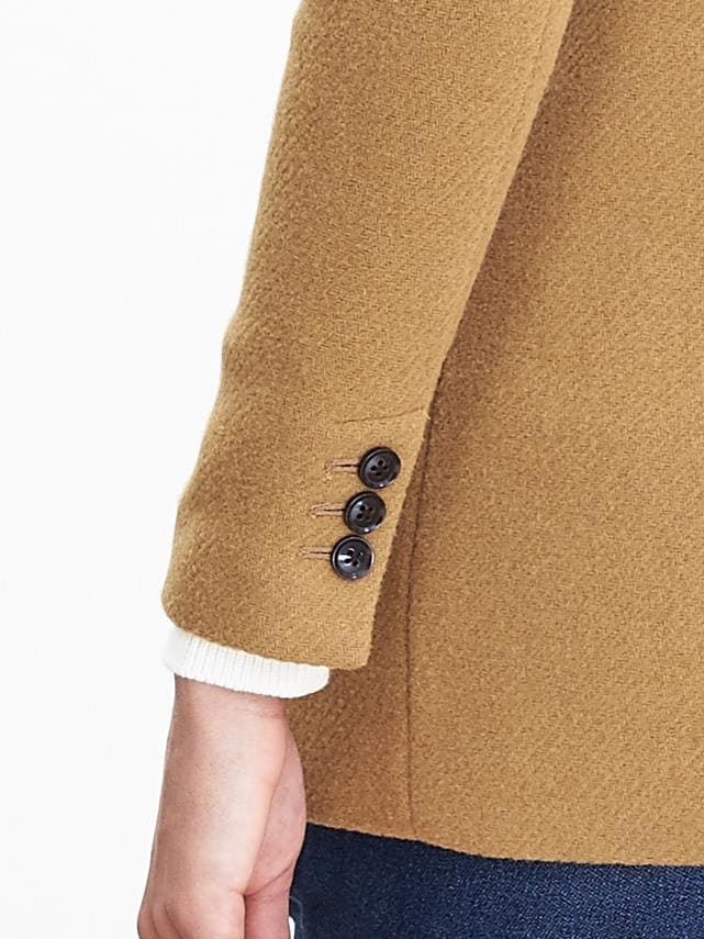 Camel Double-Breasted Blazer