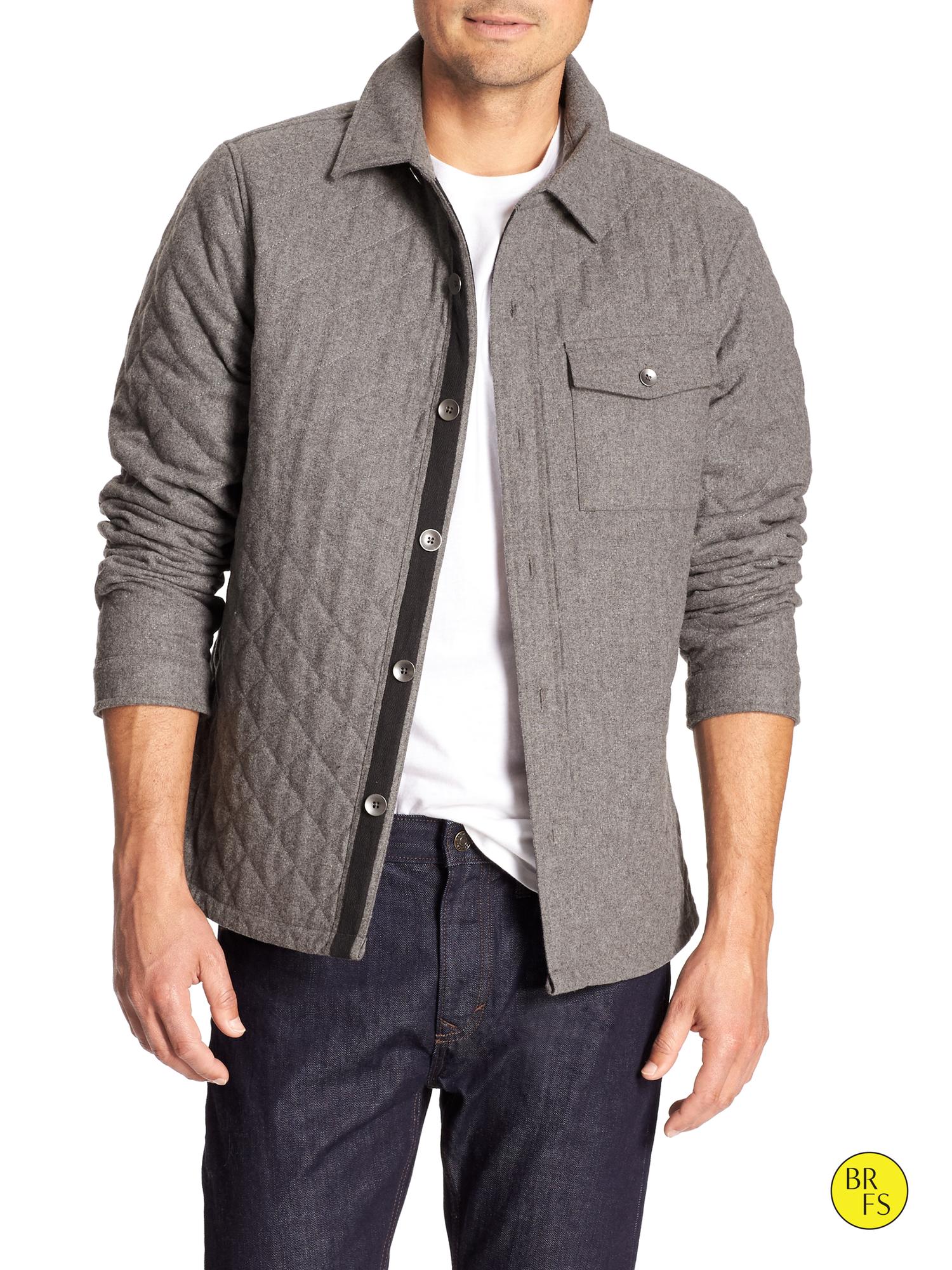 Factory Quilted Shirt Jacket Banana Republic