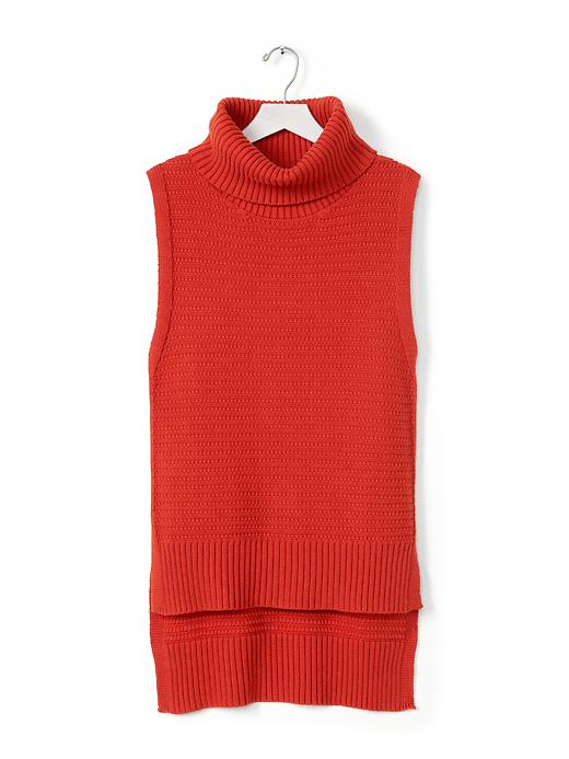 Sleeveless Low Turtleneck Sweater Sleeveless Turtleneck Banana