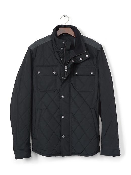 Banana offers Republic Men's Black Quilted Jacket Size L