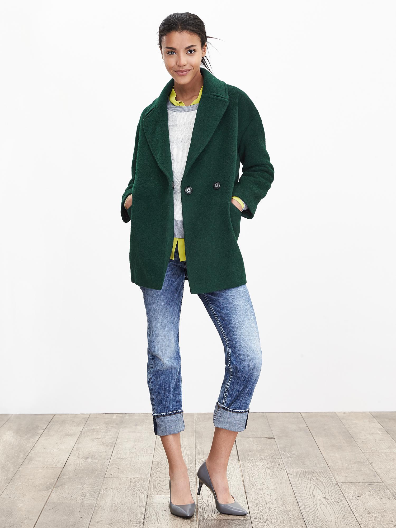 Green Cocoon Coat