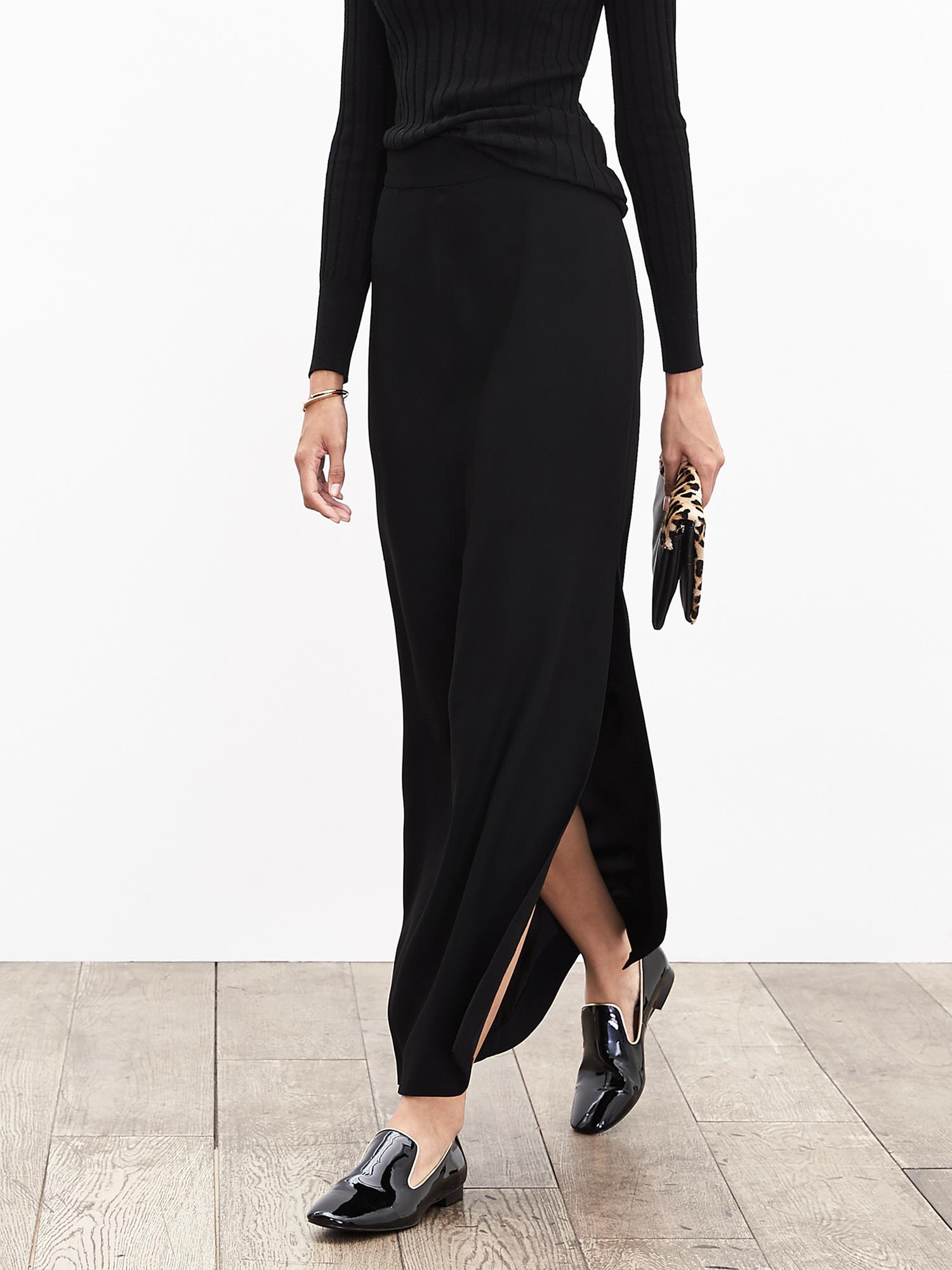 Black Column Skirt | Banana Republic