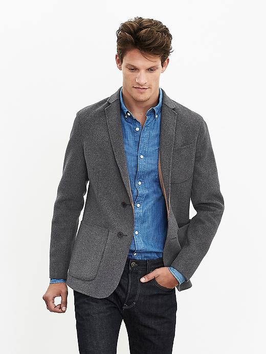 Banana republic gray blazer best sale