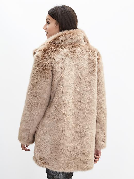 BR Monogram Faux Fur Coat