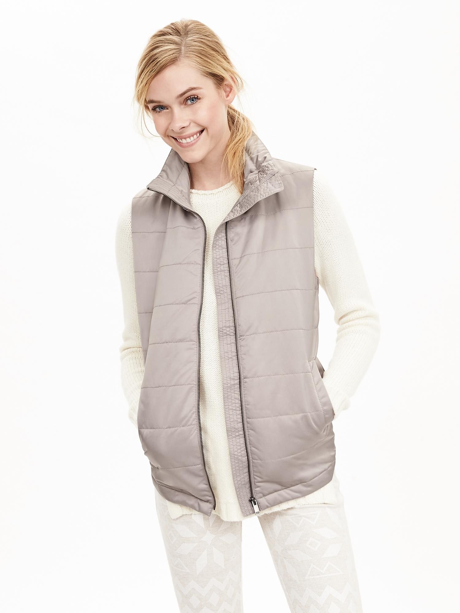 Taupe Quilted Vest