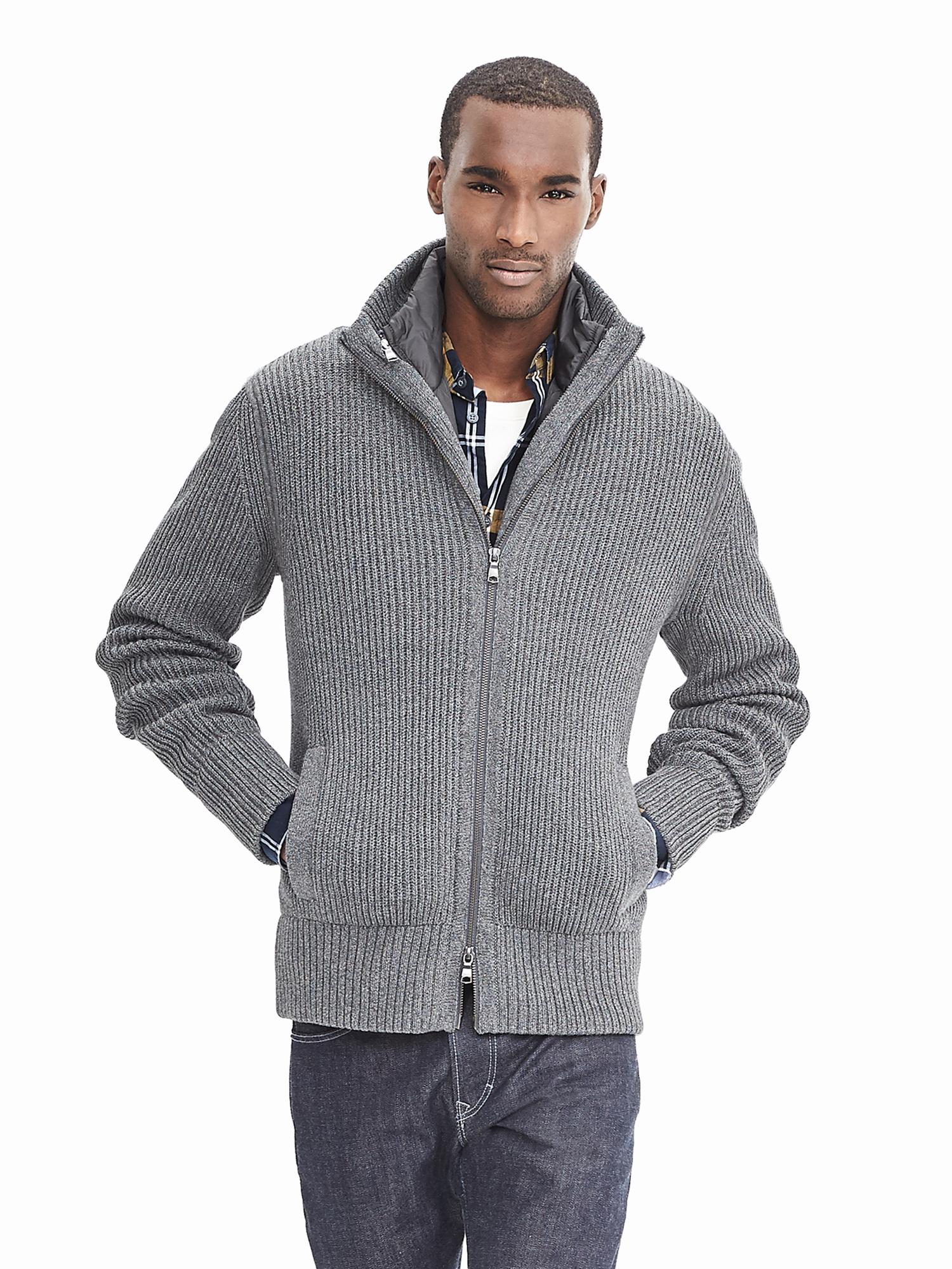 Layered Sweater Jacket | Banana Republic