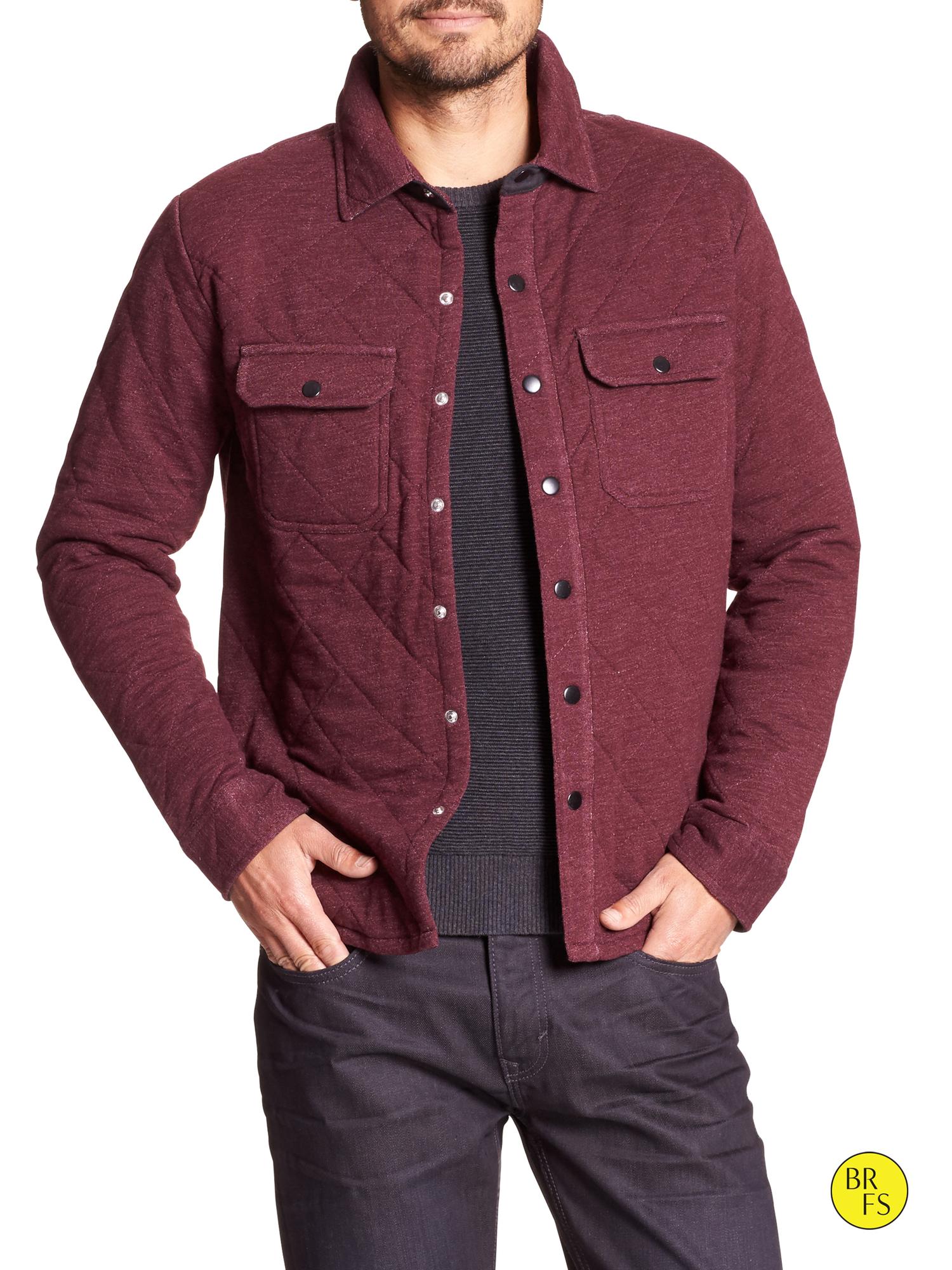Factory Quilted Shirt Jacket Banana Republic