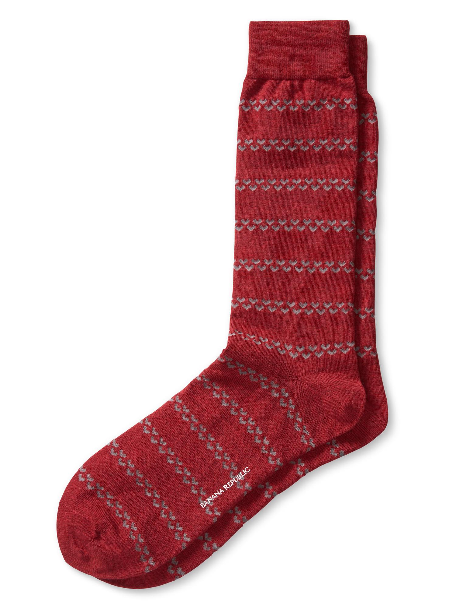 Luxe HeartStripe Sock Banana Republic